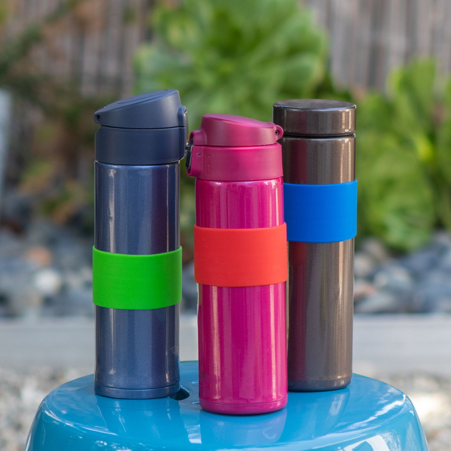 Silicone Grip Tumbler with Straw