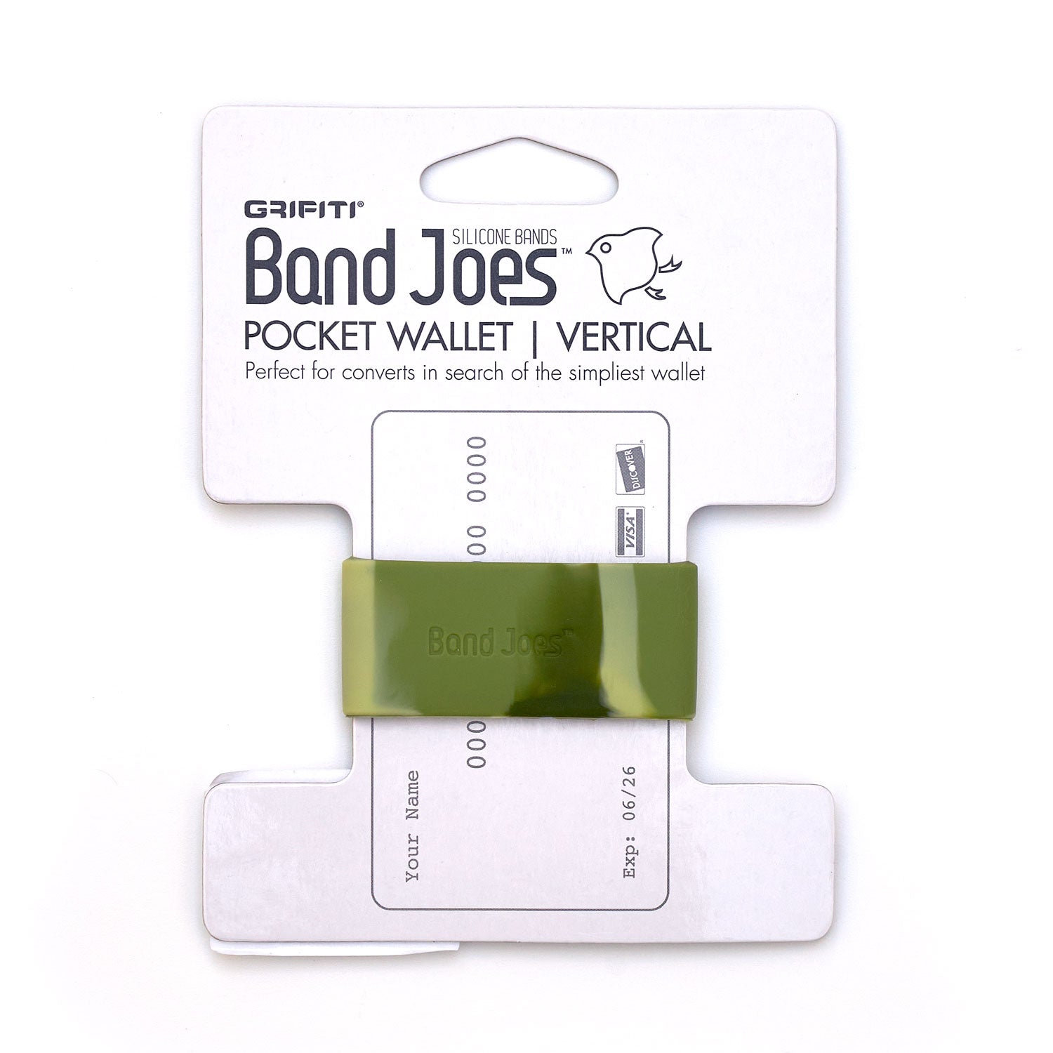 Grifiti Band Joes 2.25  x 1 Inch Silicone Bands Vertical Broccoli Pocket Wallet - Grifiti