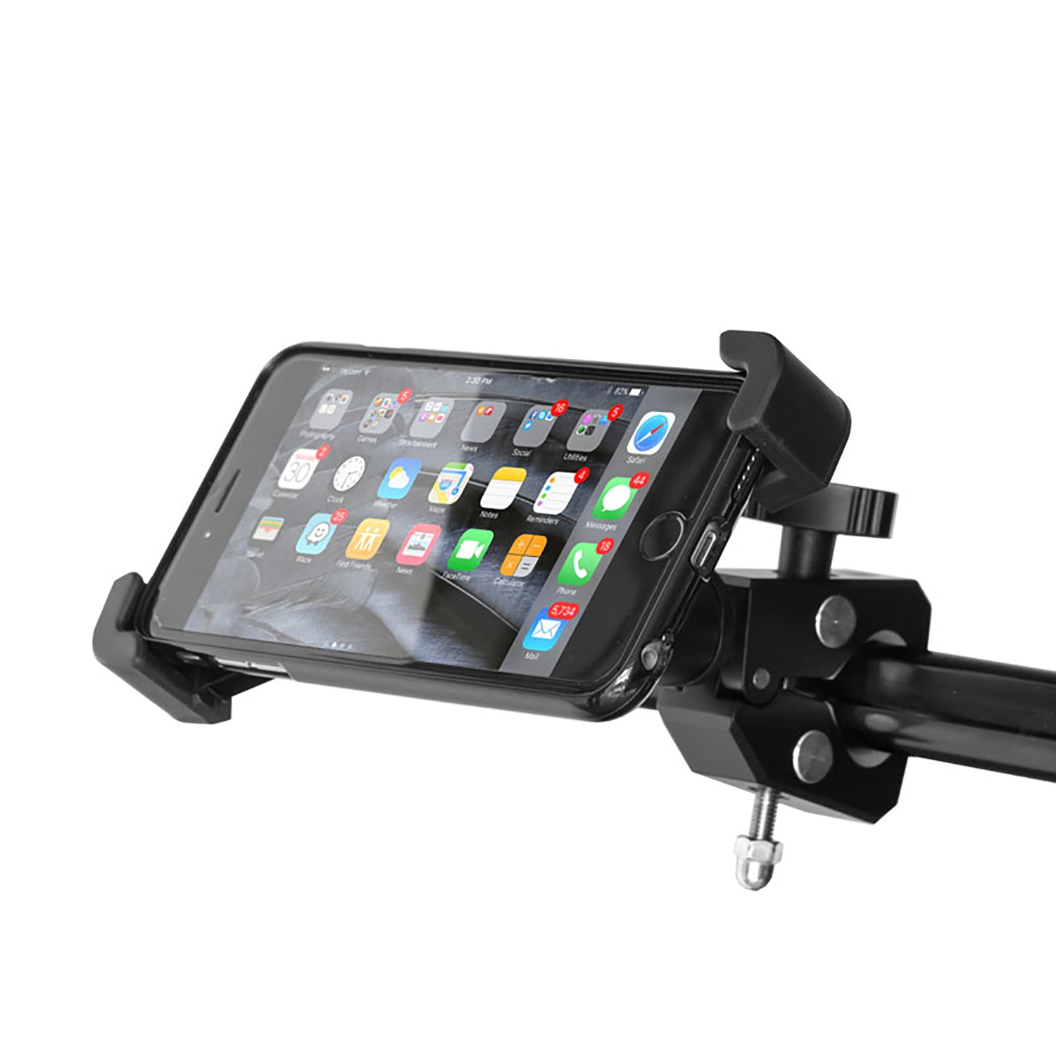 Grifiti Nootle Heavy Duty Bar Clamp Full Metal Construction + Universal Phone and iPhone Mount - Grifiti