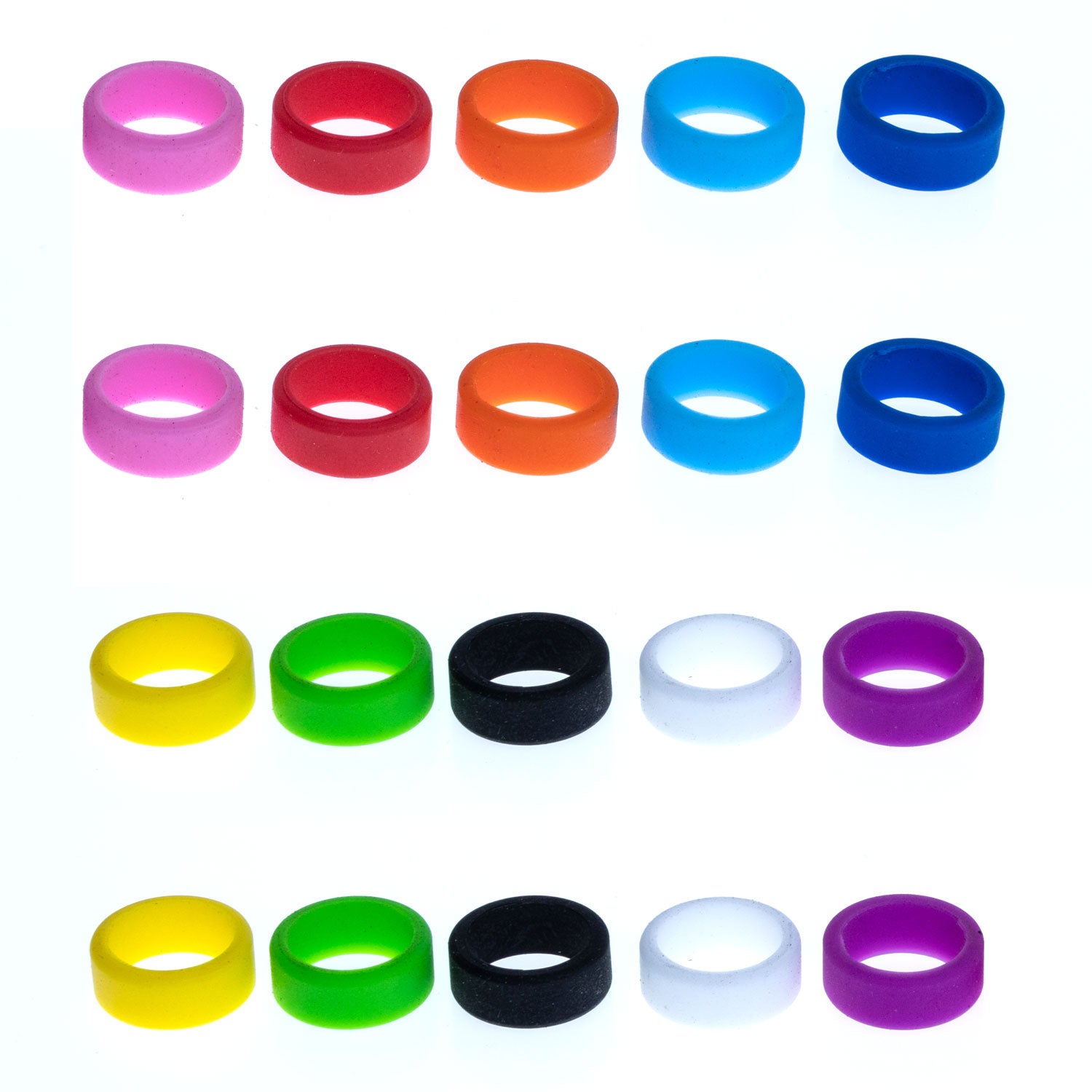 Grifiti Band Joes 0.8 x 0.25 inch Small Elastic Silicone Rubber Bands Rings Gasket Food Cooking Durable Office Boxes Wraps 20 Pack Assorted Colorful