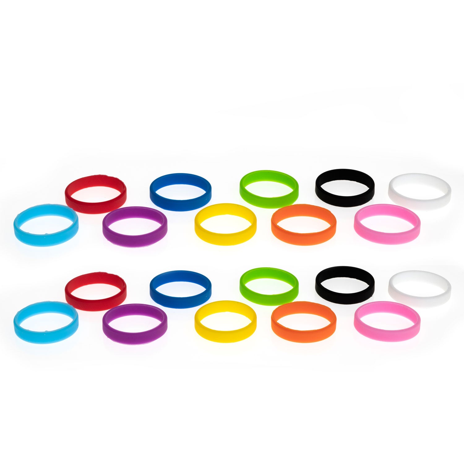 Silicone Rubber Bands 2 Inch 30 Pack Assorted Colors Silicone