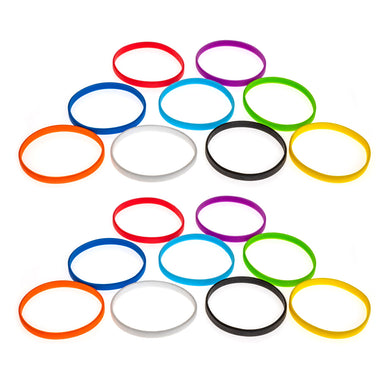 Losita 50 Pcs 3 inch Silicone Rubber Bands Assorted Multicolor Elastic Band  Stretchable for School Home Office Stationary Organizing Money Supplies