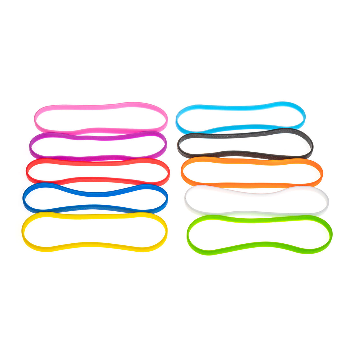 Grifiti Band Joes 12 x 0.25 2.54 inch Diameter 10 Pack Assorted Colorful Small Silicone Little Colored Rubber Bands Wrist Cooking Office Boxes